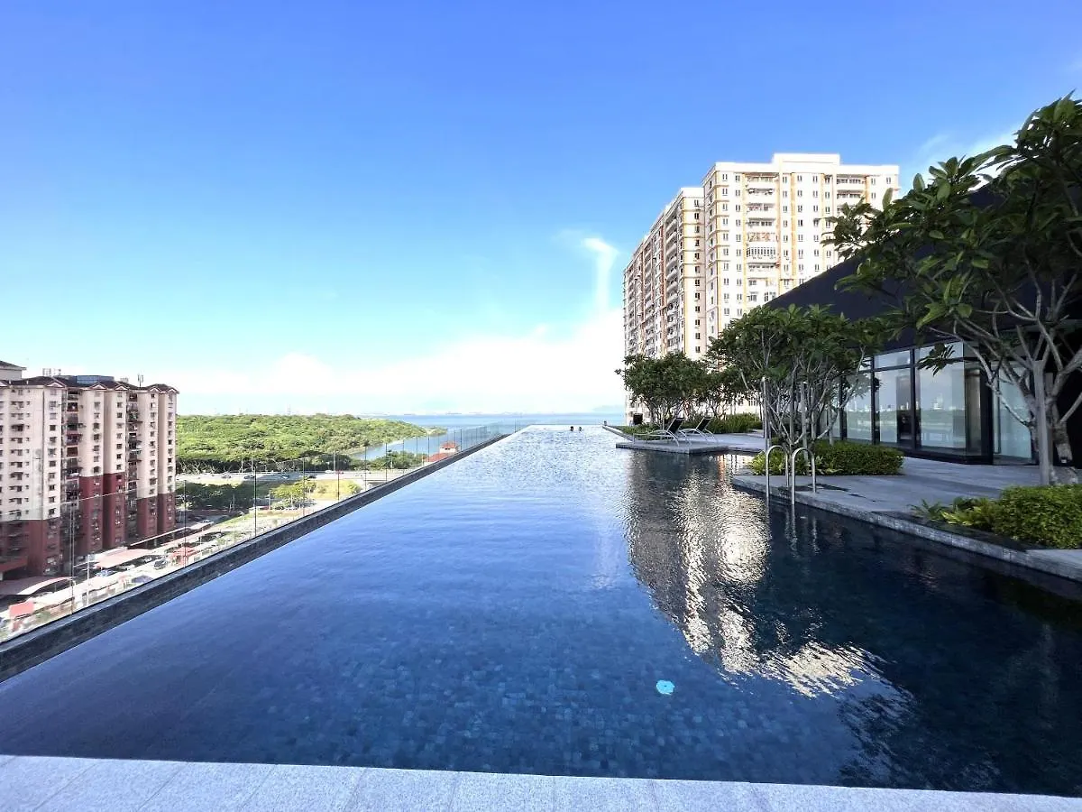 Appartamento Georgetown Skypool Urban 3Br Family & Baby-Friendly 9Pax Seaview Penang Jelutong Malesia